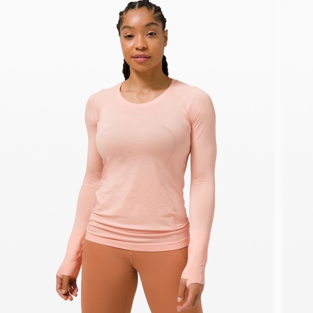 Dew pink lululemon swiftly top